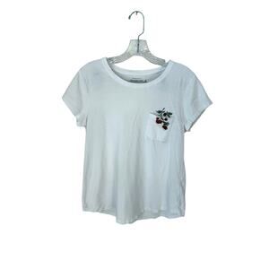 Abercrombie & Fitch Soft Collection Knotted Crew Tee Cherry Pocket Size Medium